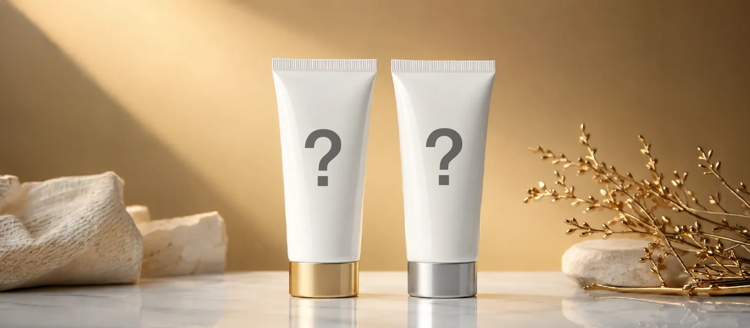 A tube of ASEA Redox Gold Massage + Soothing Gel on a clean white background